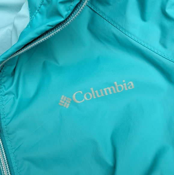 Columbia Rain Jacket Packable Windbreaker, S, Switchback III, Miami teal, hoodie - Picture 10 of 16